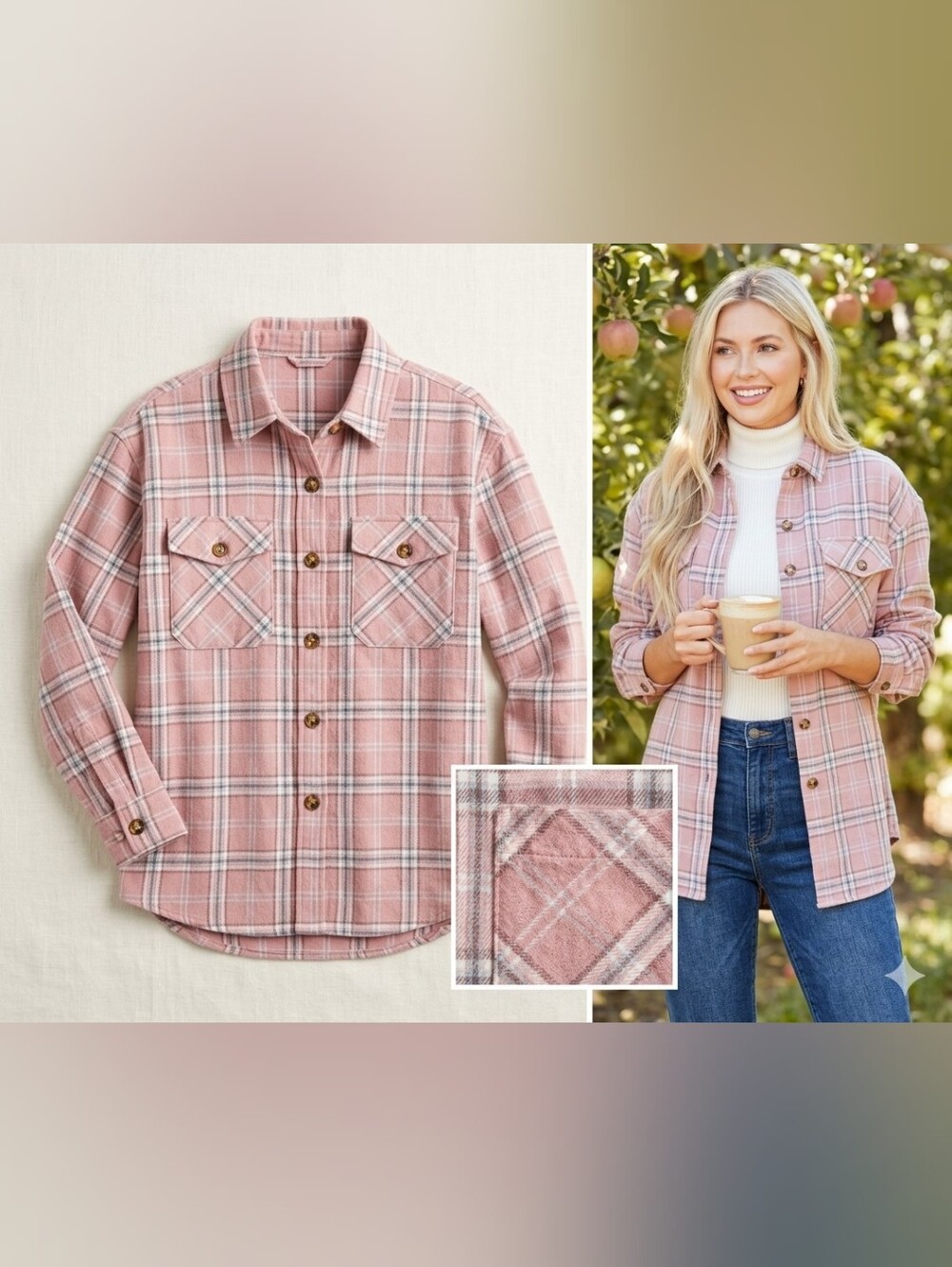 SHE + SKY Baby Pink Shacket